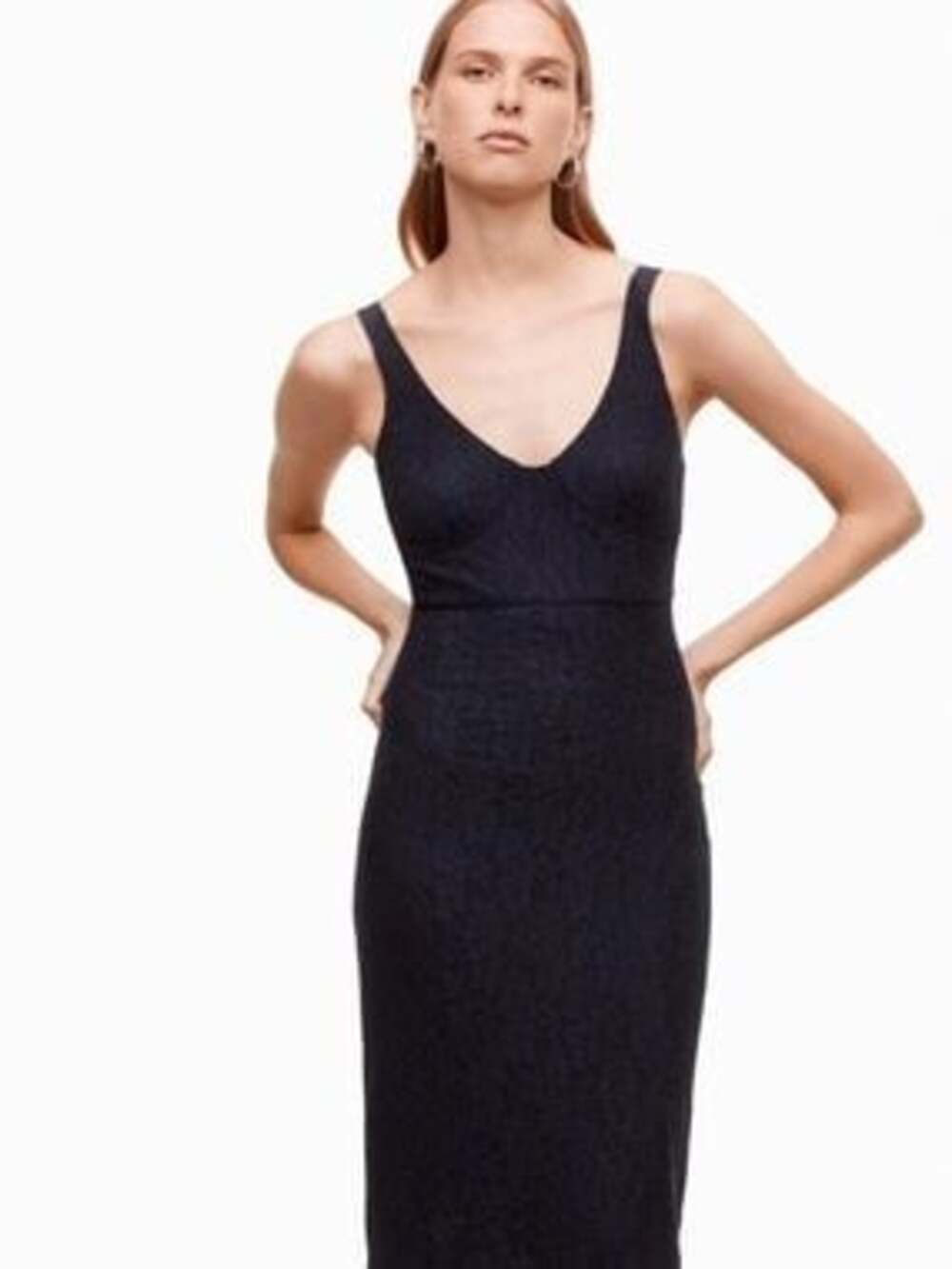Babaton Aritzia Marsden Navy Blue Lace Bodycon Sleeveless Dress Size 6
